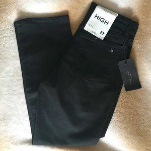 NWT - Rag & Bone Nina High Rise Ankle Cigarette Jeans - black - 27